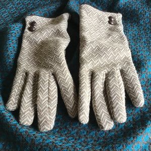 Santacana cotton gloves..Madrid So darn cute..excellent..leather trim and button